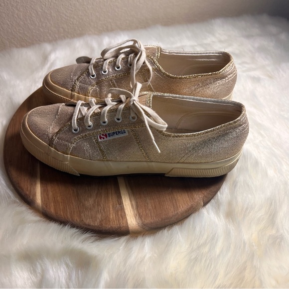 Superga Metallic Gold Made in Italy Sneakers Size EU 38 - Picture 7 of 10